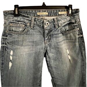GUESS Jeans Los Angeles 1981 Starlet Straight Distressed Sz 27